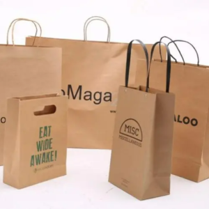 2.wholesale Kraft Paper Bag Black Gift Shopping Paper Bag With Handle For Clothing Custom Packaging Bag (3)