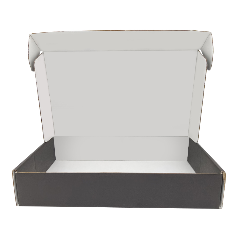 Custom Black Corrugated Paper Box for Environmental Recycling Clothing Packaging and Shipping Boxcustom paper box (1)