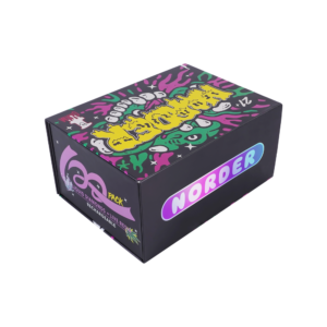 Custom Luxury Foldable Black Cardboard Uv Box With Magnet For Gift (2)