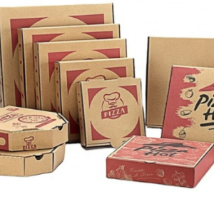 Custom logo printed Brown Kraft Paper Pizza Box Food Packaging (1)
