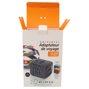 Factory Custom Phone Charger Usb Cable Packing Boxes Printing Headphone Travel Adapter Box With Handle (1)