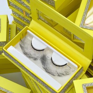 Factory Direct Custom Design Pvc Window Lashbox Nice Gold Foil Logo Eyelash Paper Box Lash Sleeve Packaging Box (16)