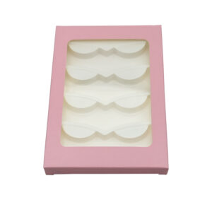Factory Direct Custom Design Pvc Window Lashbox Nice Gold Foil Logo Eyelash Paper Box Lash Sleeve Packaging Box (4)