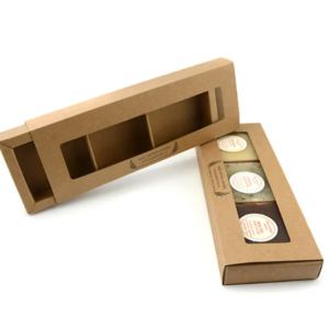 Custom Design Full Color Printing Kraft Paper Small Handmade Soap Packaging Paper Box With Clear Window Hole (4)